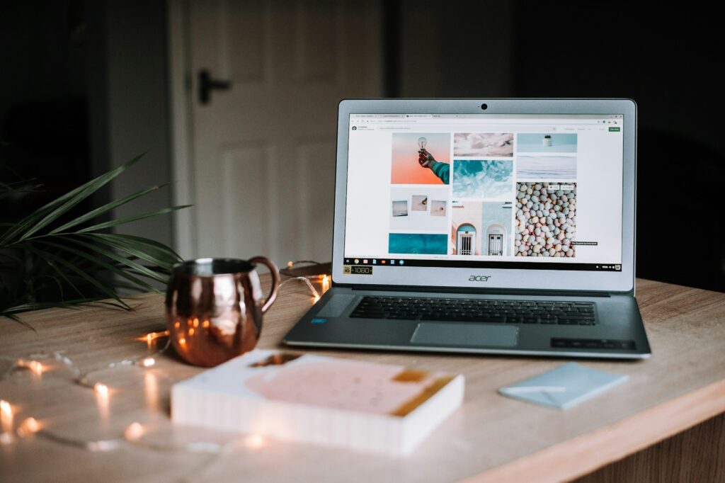 Laptop on a desk for online continuing education